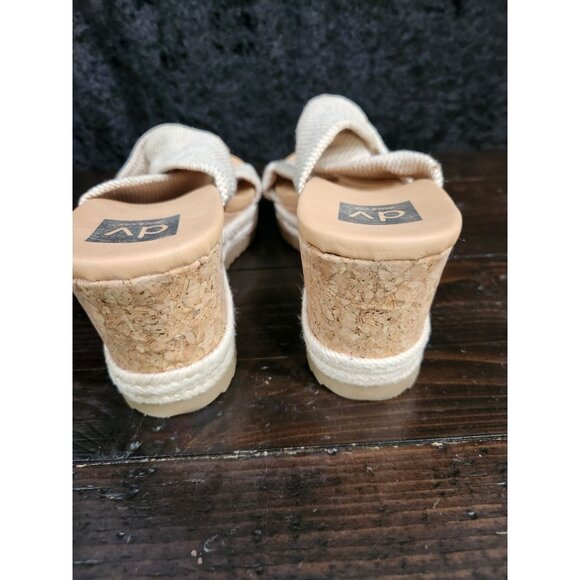 DV Dolce Vita Women's Edisun Beige Platform Cork Wedge Sandals/Sz. 9.5 - Picture 6 of 8